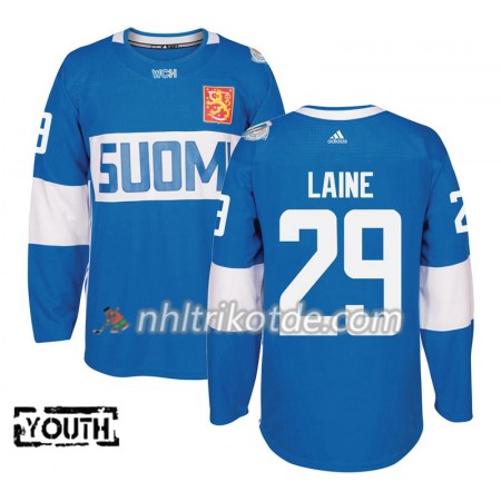 Finnland Trikot Patrik Laine 29 2016 World Cup Blau Premier - Kinder